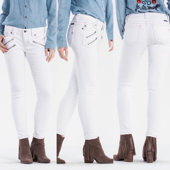 Miss Me Denim - ✨NWT✨ Miss Me White Moto Skinnies